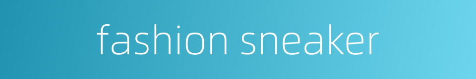 fashion sneaker的同义词