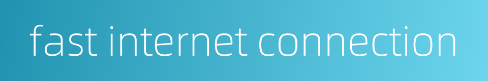 fast internet connection的同义词