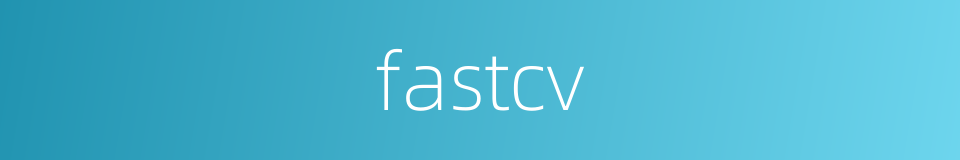 fastcv的同义词