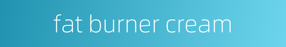 fat burner cream的同义词