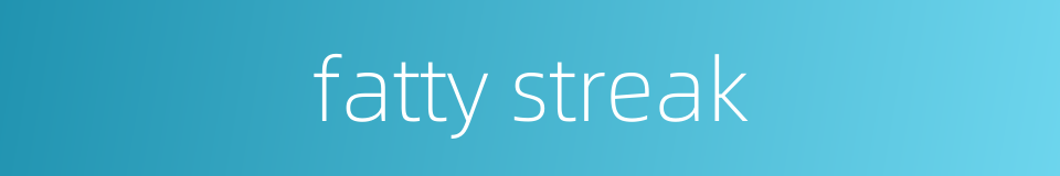 fatty streak的同义词