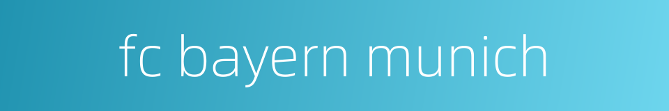 fc bayern munich的同义词