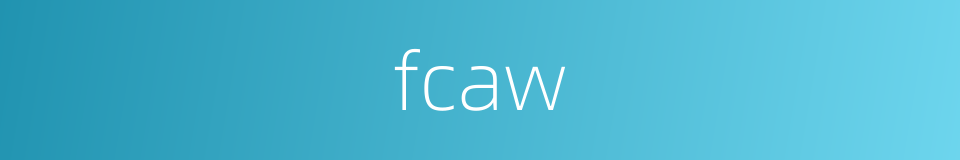 fcaw的同义词