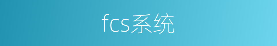 fcs系统的同义词