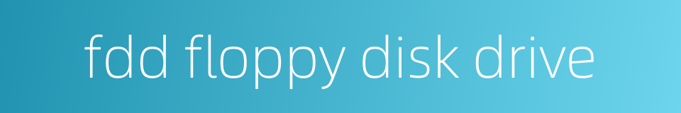 fdd floppy disk drive的同义词