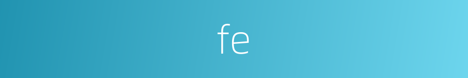fe的意思