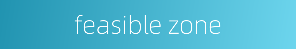 feasible zone的同义词