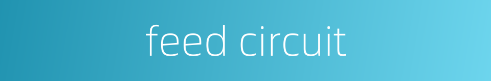 feed circuit的同义词