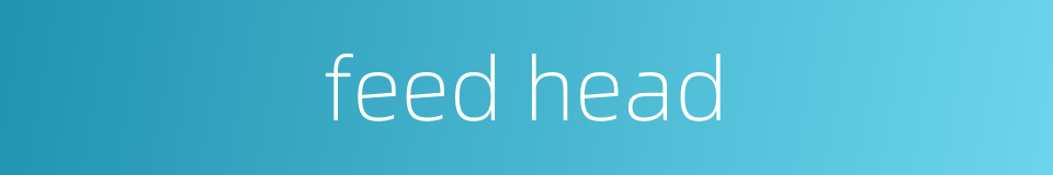 feed head的同义词