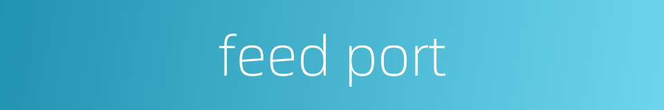 feed port的同义词