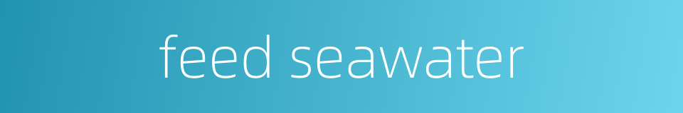 feed seawater的同义词