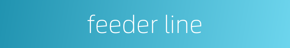 feeder line的同义词
