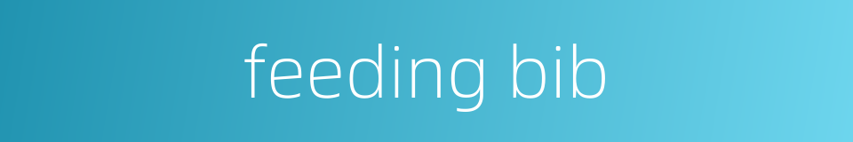 feeding bib的同义词