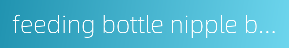 feeding bottle nipple brush的同义词