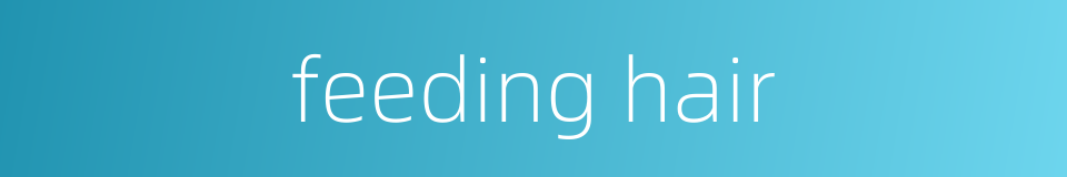 feeding hair的同义词