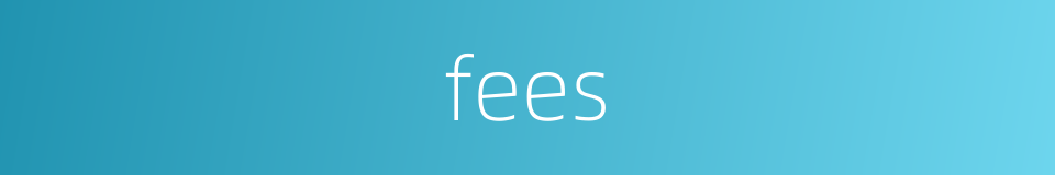 fees的同义词