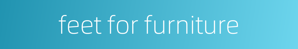 feet for furniture的同义词