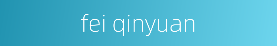 fei qinyuan的同义词