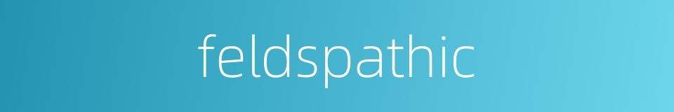 feldspathic的同义词