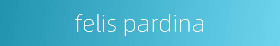 felis pardina的同义词