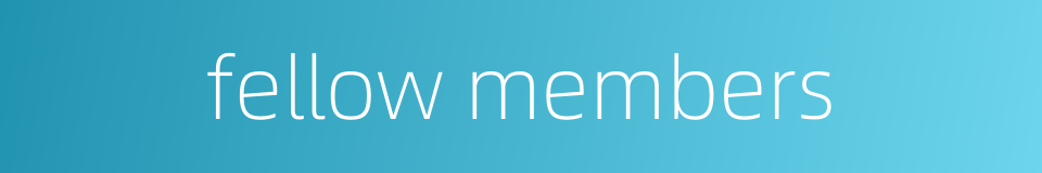 fellow members的同义词