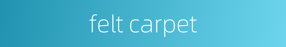 felt carpet的同义词