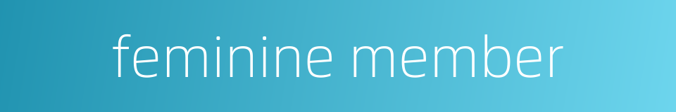 feminine member的同义词