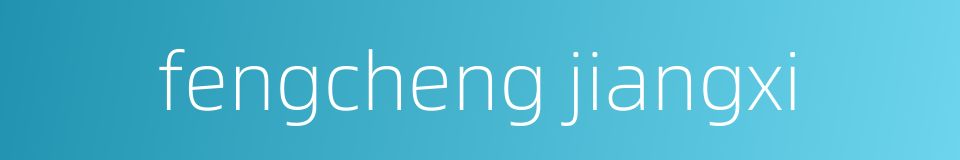 fengcheng jiangxi的同义词