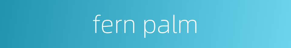 fern palm的同义词