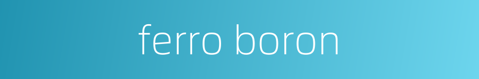 ferro boron的同义词