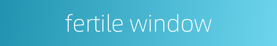 fertile window的同义词