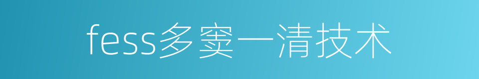 fess多窦一清技术的同义词