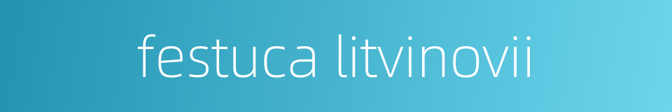 festuca litvinovii的同义词