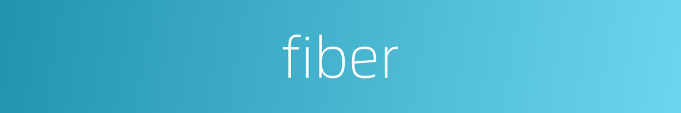 fiber的同义词