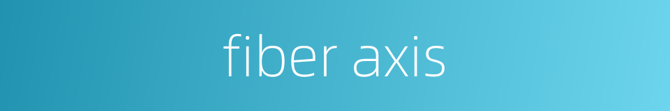 fiber axis的同义词