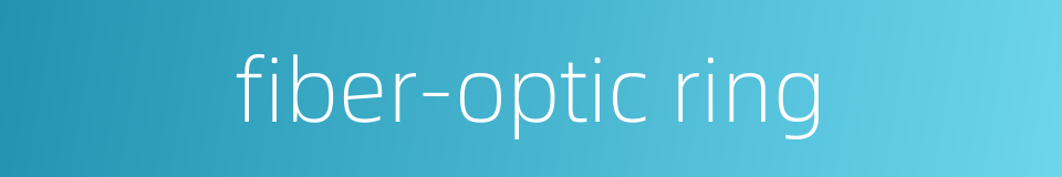 fiber-optic ring的同义词