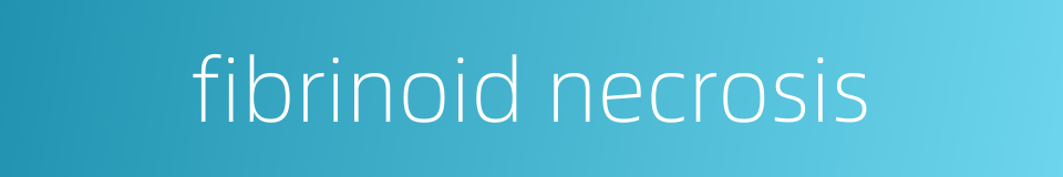fibrinoid necrosis的同义词
