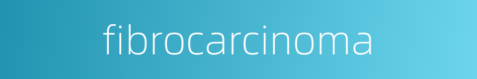 fibrocarcinoma的同义词