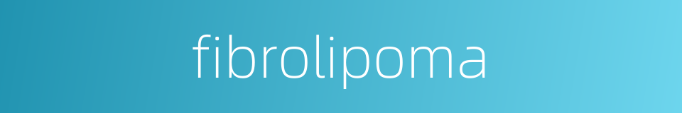 fibrolipoma的同义词