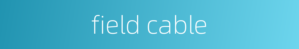 field cable的同义词