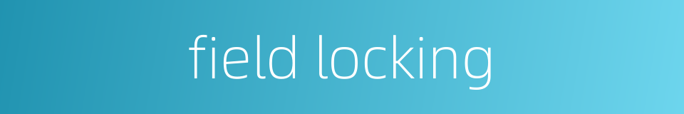 field locking的同义词
