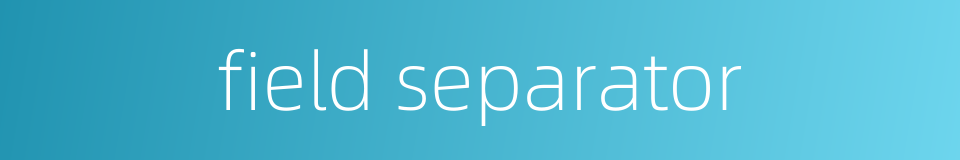 field separator的同义词