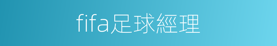 fifa足球經理的同義詞