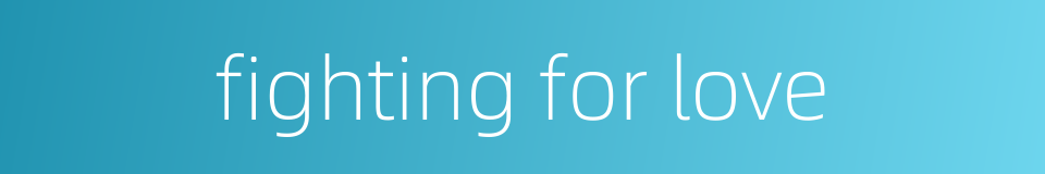 fighting for love的同义词