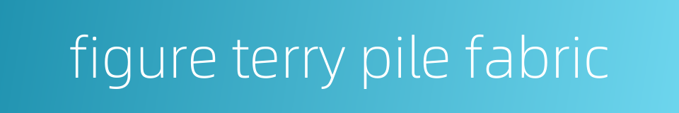 figure terry pile fabric的同义词