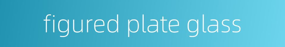figured plate glass的同义词