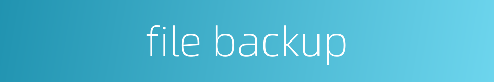 file backup的同义词