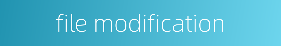 file modification的同义词