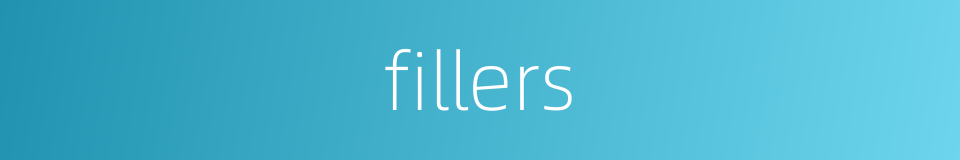 fillers的同义词