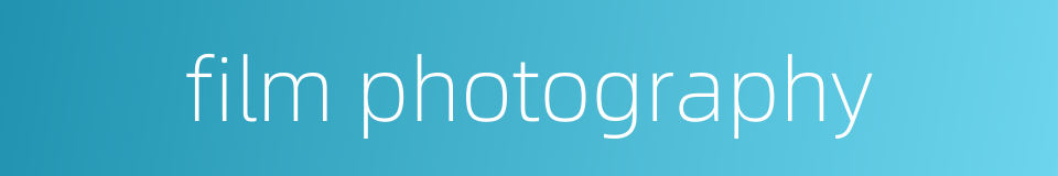 film photography的同义词